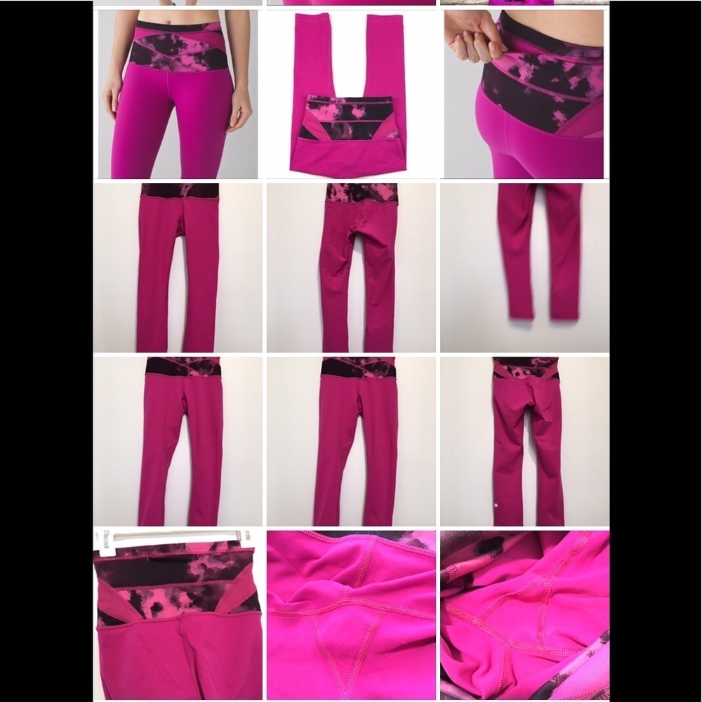 4. Lululemon Wunder Under Raspberry/Blooming Pixie - Picture 8 of 8
